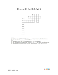Descent of the Holy Spirit - Crossword