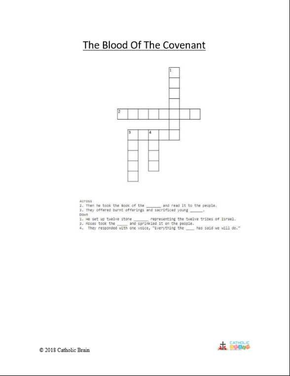 The Blood of the Covenant - Crossword