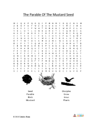 The Parable of the Mustard Seed - Word Search
