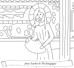 Jesus Teaches in the Synagogue