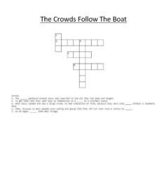 The Crowds Follow the Boat - Crossword