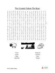 The Crowds Follow the Boat - Word Search